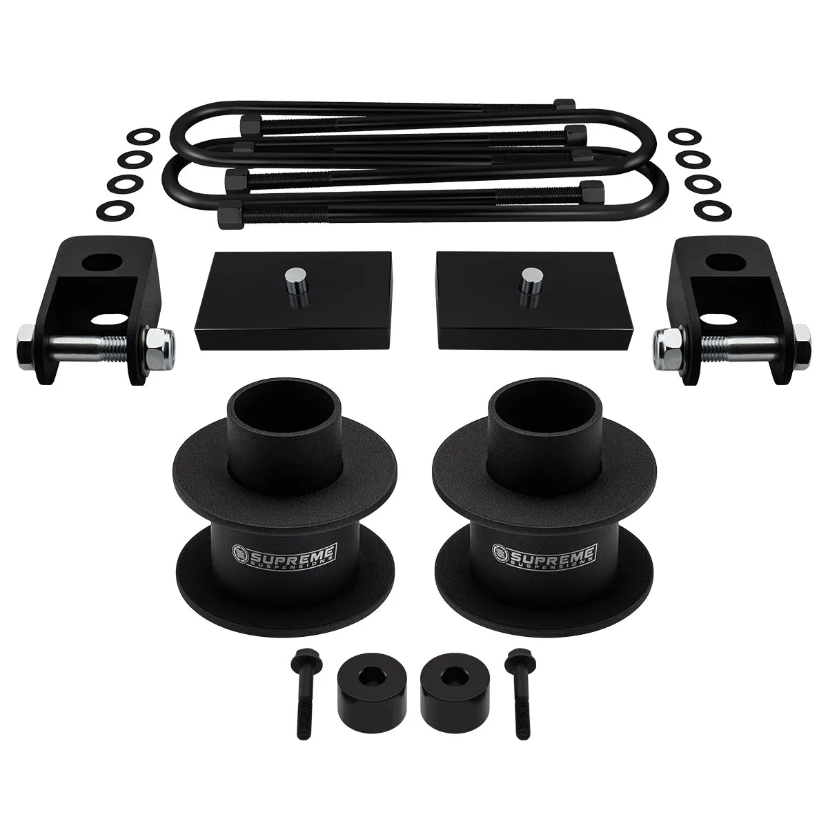 2005-2022 Ford F350 Super Duty Full Suspension Lift Kit with Front Shock Extenders & Bump Stop Drop Spacers 4WD