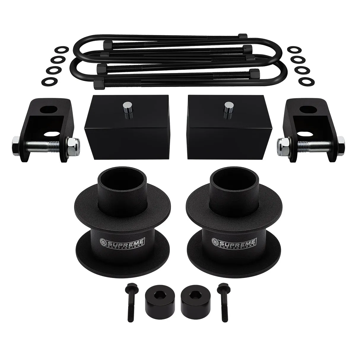 2005-2022 Ford F350 Super Duty Full Suspension Lift Kit with Front Shock Extenders & Bump Stop Drop Spacers 4WD