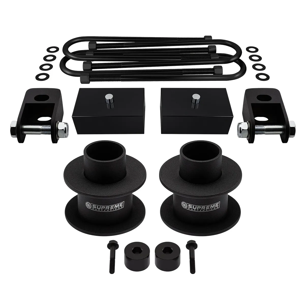2005-2022 Ford F350 Super Duty Full Suspension Lift Kit with Front Shock Extenders & Bump Stop Drop Spacers 4WD