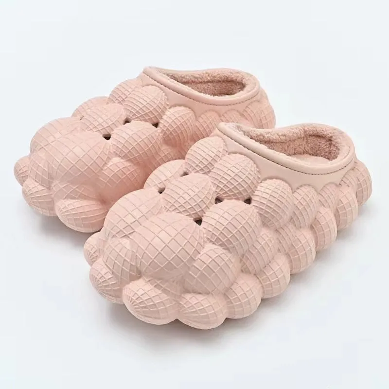 2024 Women Fashion Personality Indoor Bathroom Bubble Slides With Charms Men Lady Beach Thick Sole Massage Slippers