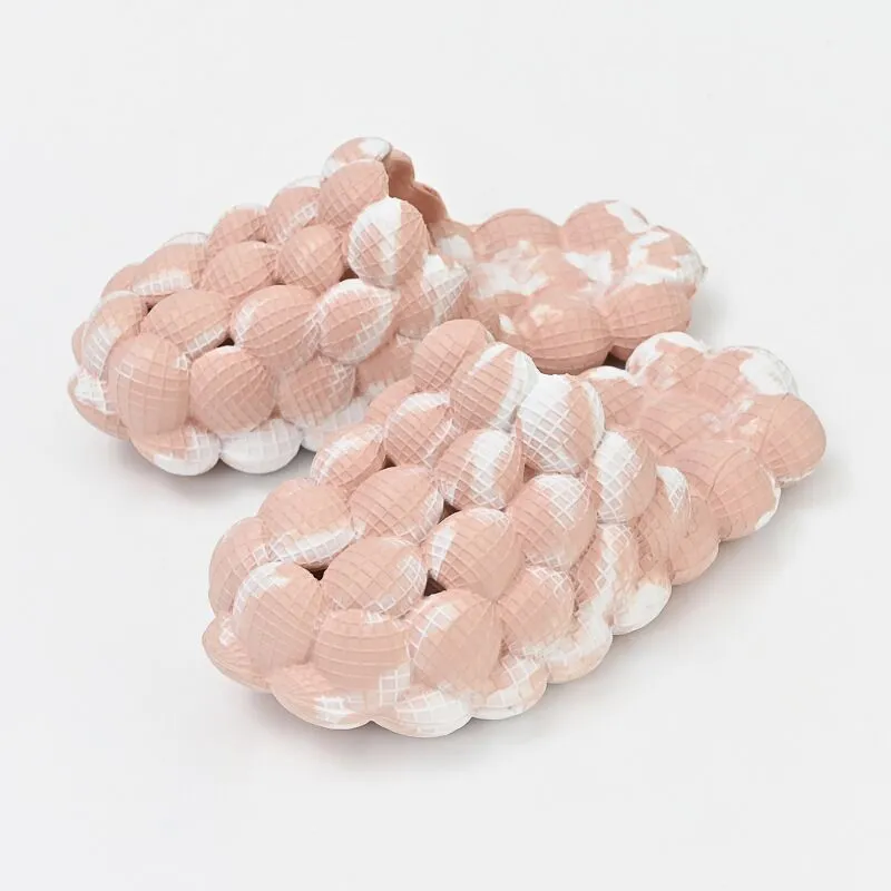 2024 Women Fashion Personality Indoor Bathroom Bubble Slides With Charms Men Lady Beach Thick Sole Massage Slippers