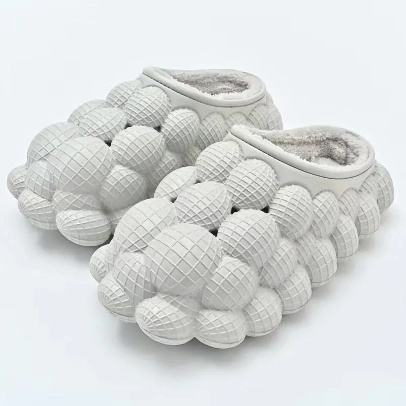 2024 Women Fashion Personality Indoor Bathroom Bubble Slides With Charms Men Lady Beach Thick Sole Massage Slippers