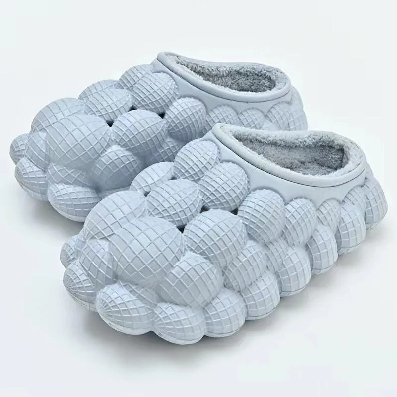 2024 Women Fashion Personality Indoor Bathroom Bubble Slides With Charms Men Lady Beach Thick Sole Massage Slippers