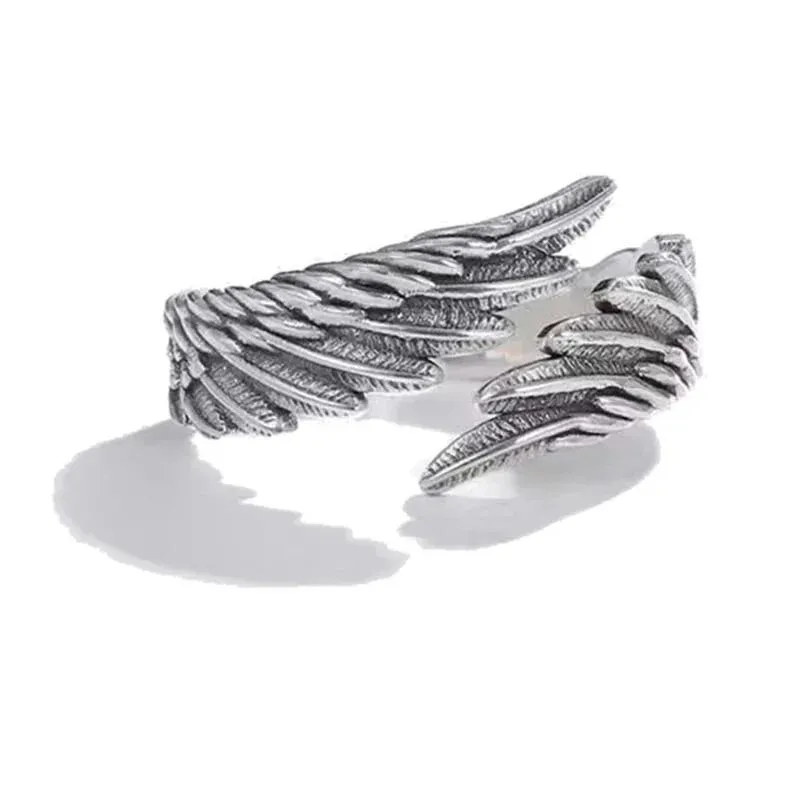 2pcs Angel Wing & Demon Eye Adjustable Couples Rings