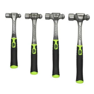 4-PC. Anti-Vibe® Ball Peen Hammer Set - Hi-Vis Green