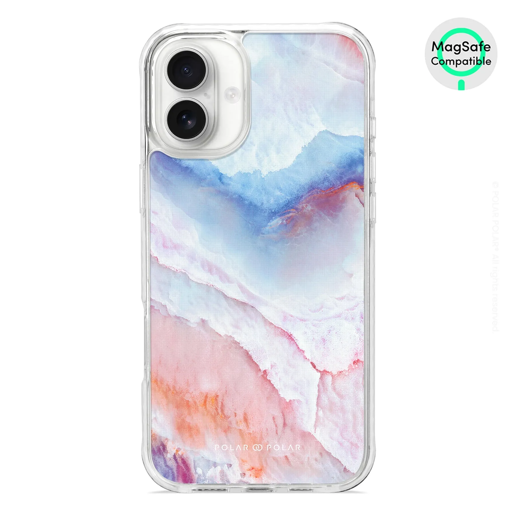 Almond Coast - iPhone 16 Plus Clear Bumper MagSafe Case