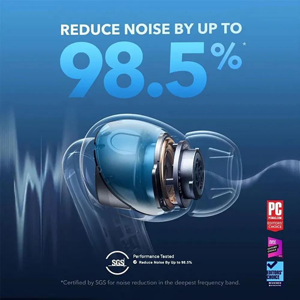 Anker Smart Noise Cancelling Wireless In-Ear Bluetooth Earbuds - Black