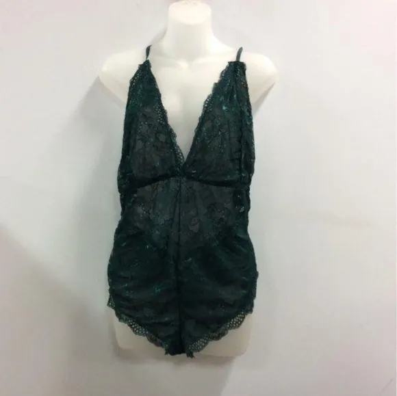 Avidlove Women Green Lingerie One Piece Teddy Sexy Bodysuit Snap Crotch