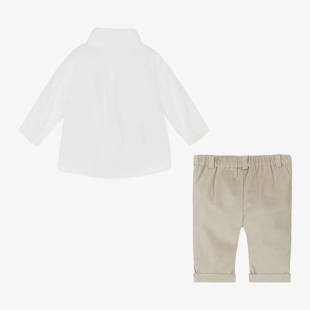 Baby Boys Beige Outfit Set
