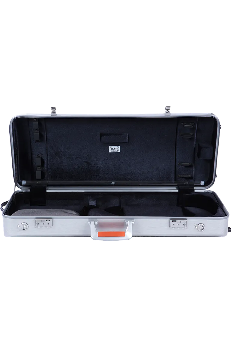 BAM Hightech Oblong Viola Case La Defense Brushed Aluminium 15"-17"