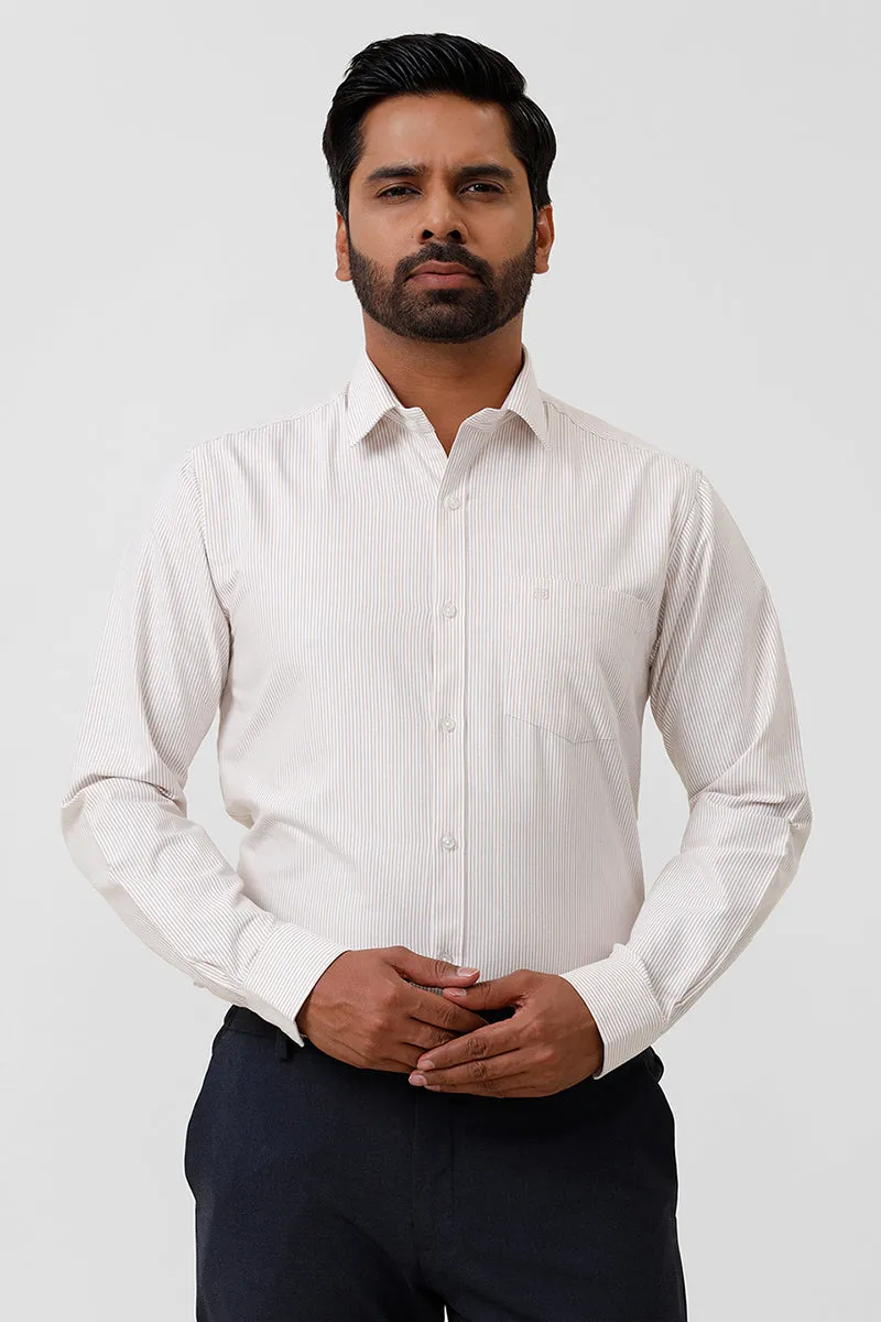 Berlin Stripes - Yellow Casual Shirts For Men | Ariser