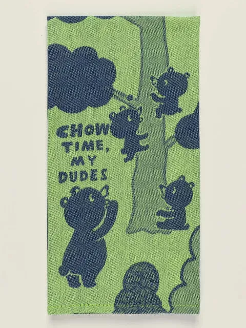 Blue Q Chow Time My Dudes Dish Towel