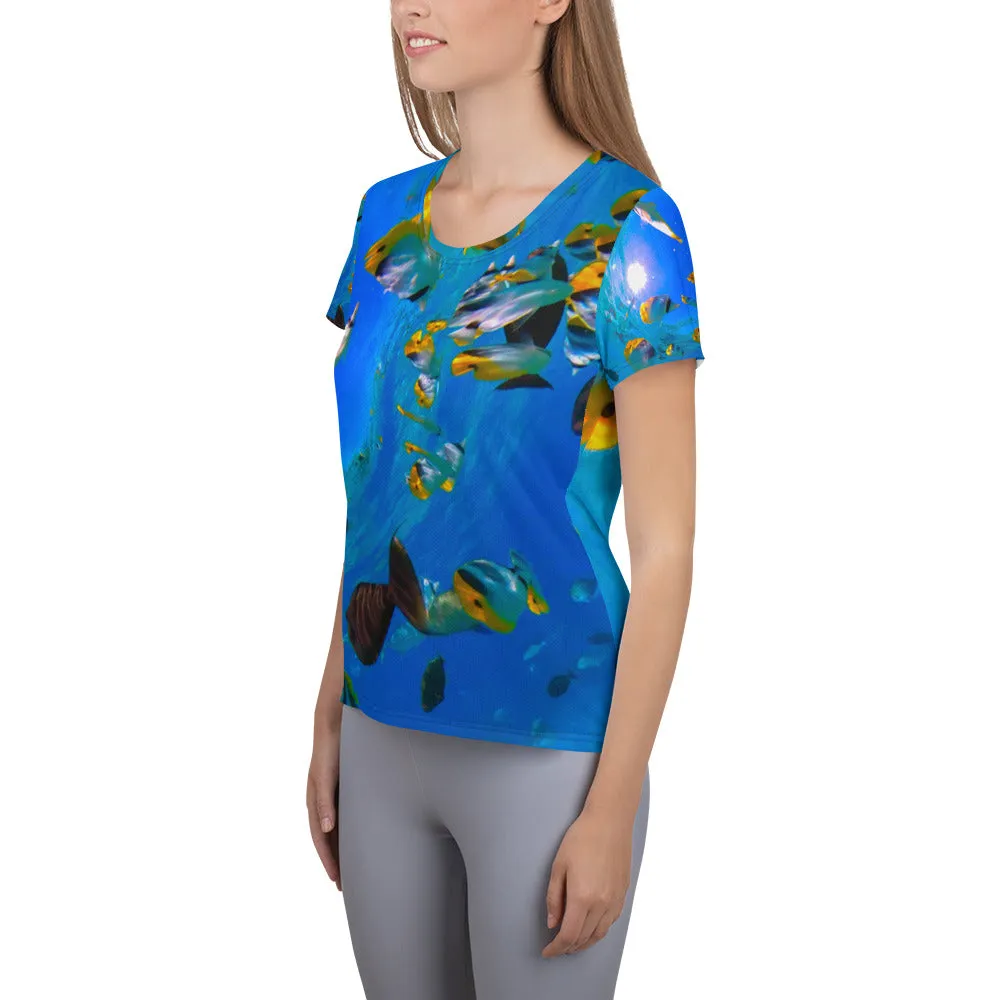 Butterflyfish All-Over Print Women's Athletic T-shirt
