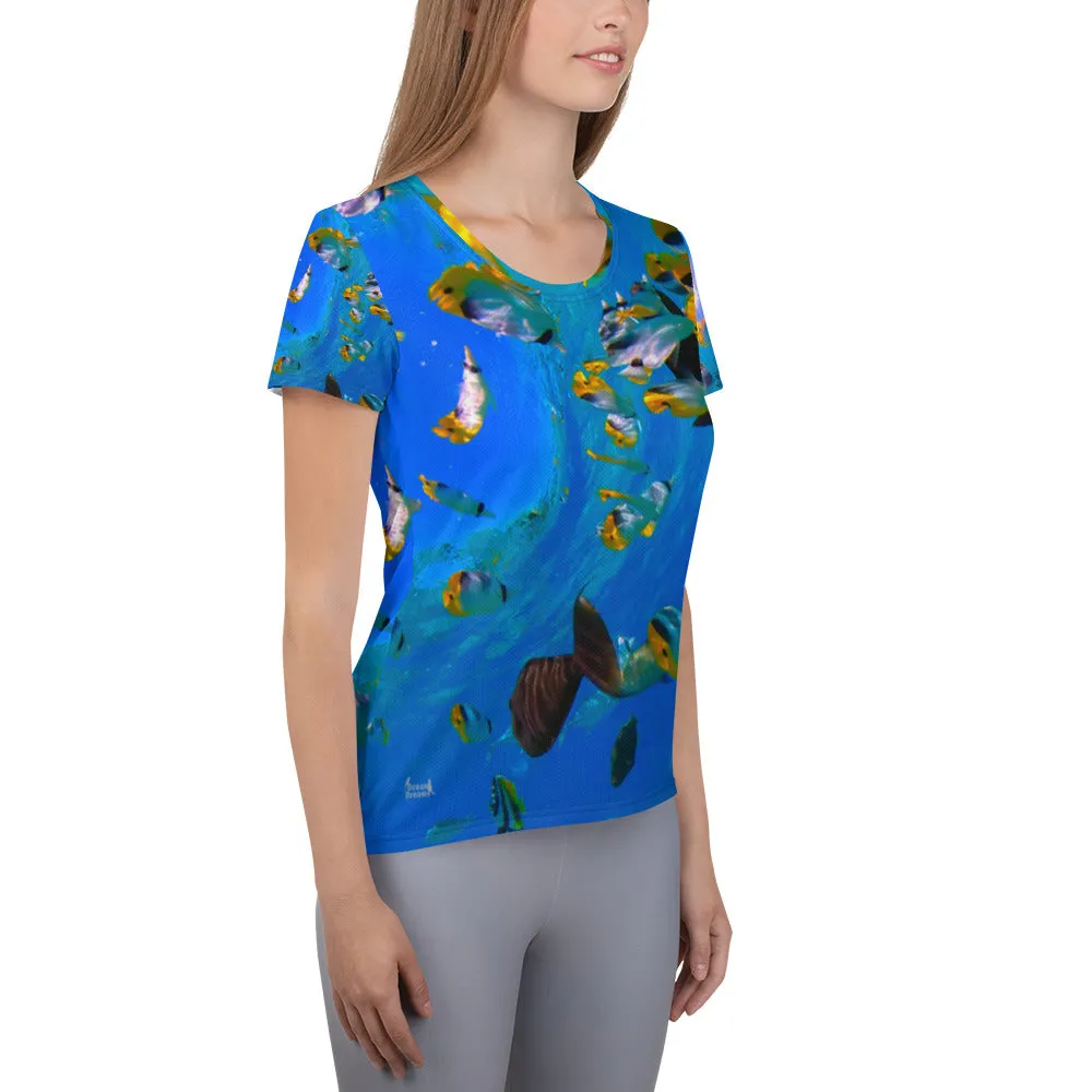 Butterflyfish All-Over Print Women's Athletic T-shirt