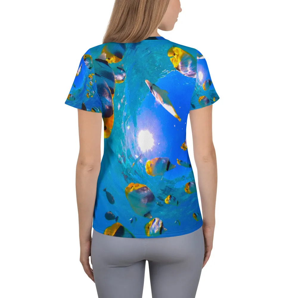 Butterflyfish All-Over Print Women's Athletic T-shirt