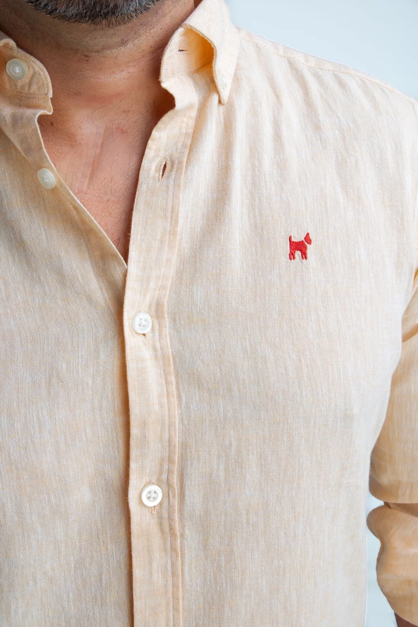 Camisa Lino Naranja