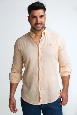 Camisa Lino Naranja