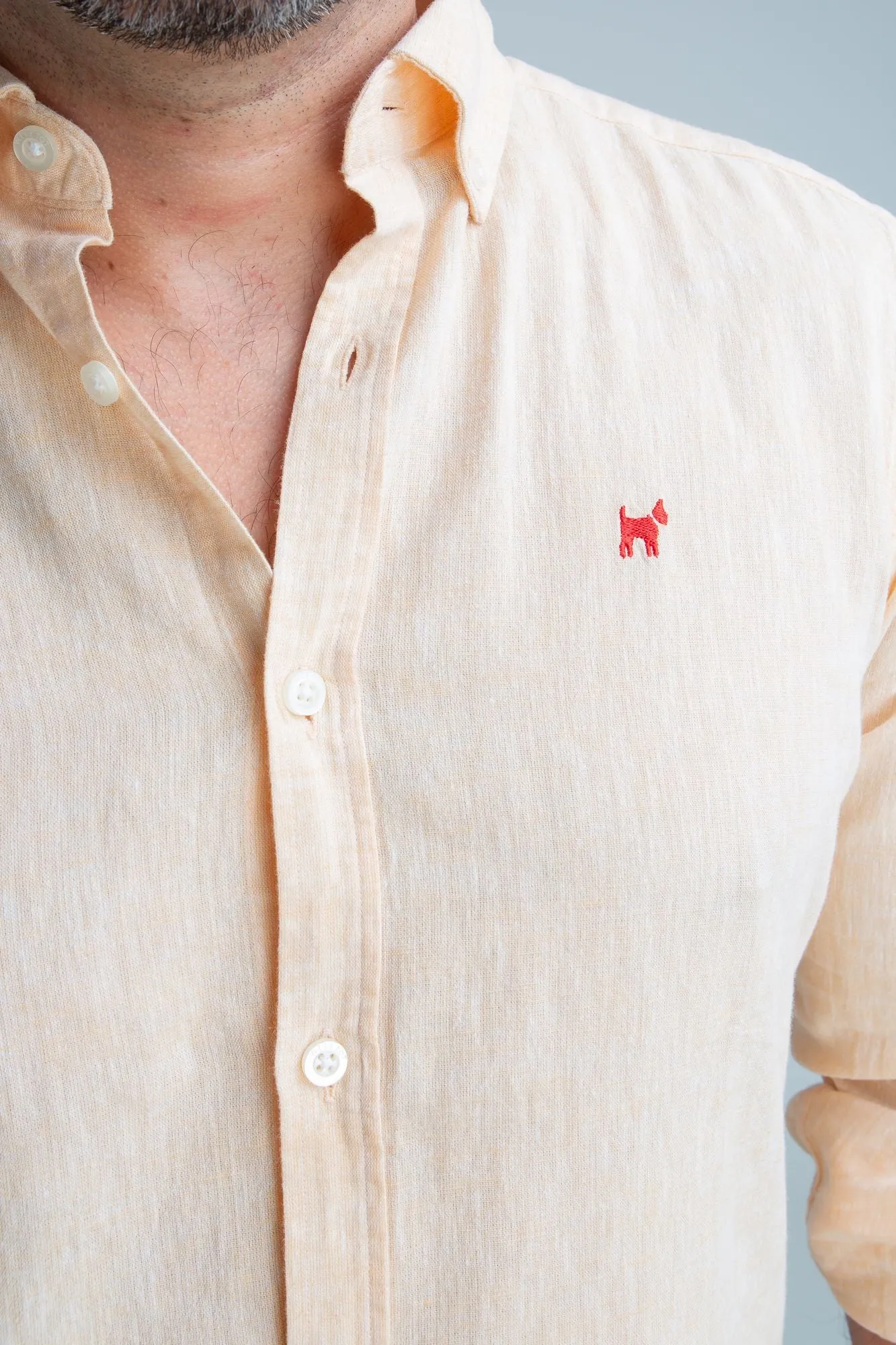 Camisa Lino Naranja