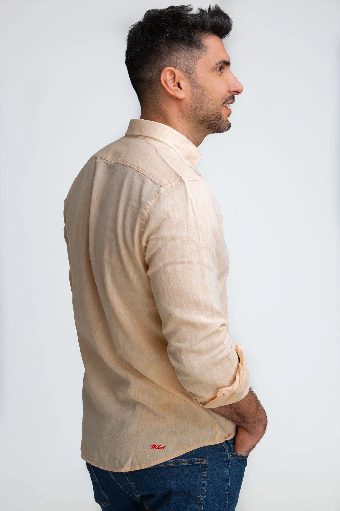 Camisa Lino Naranja