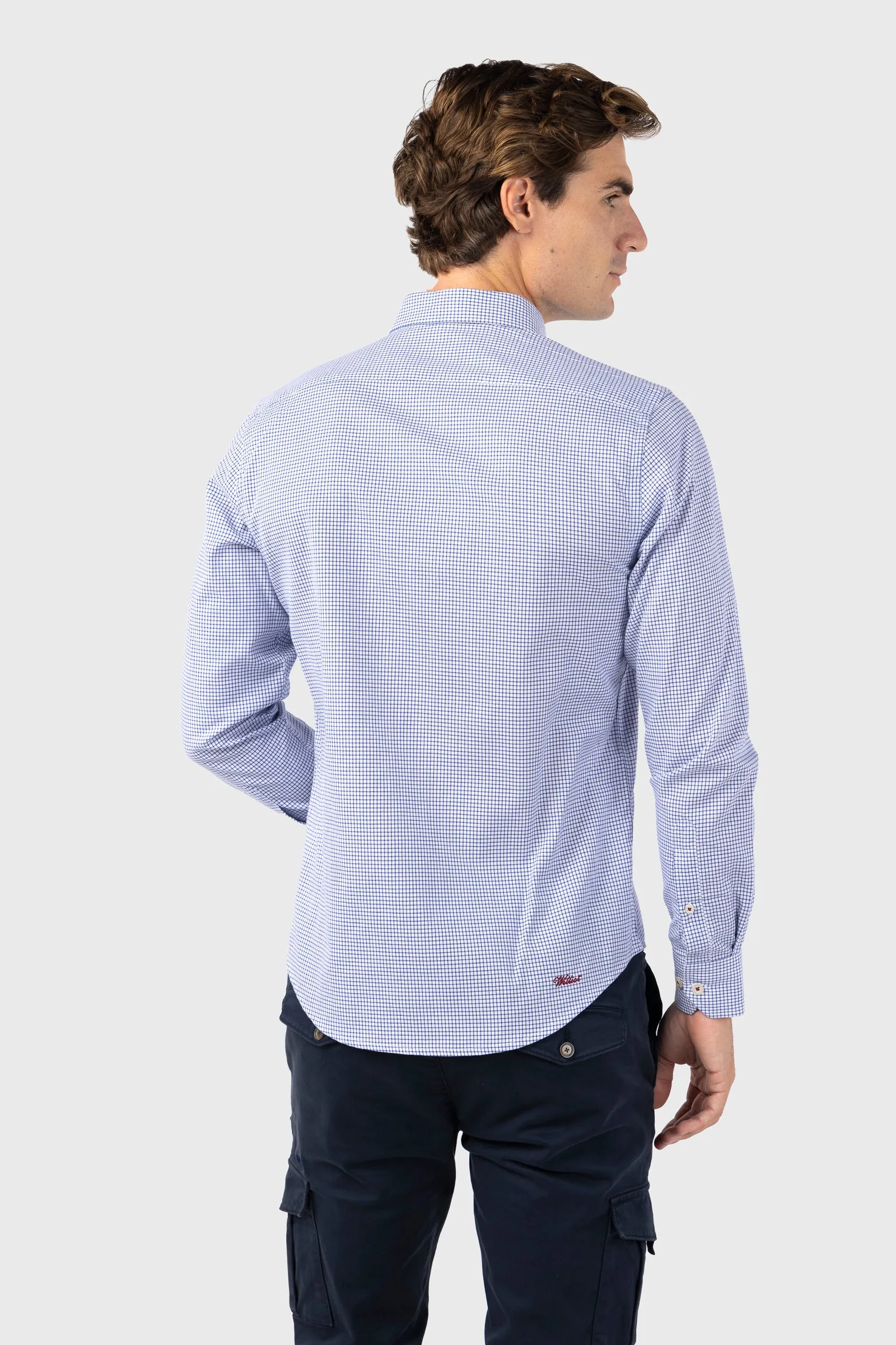 Camisa Mini Cuadro Marino