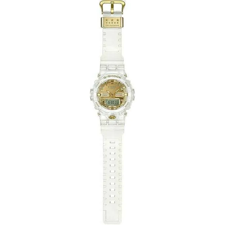 CASIO G-SHOCK GLACIER GOLD CLEAR ANALOG DIGITAL MEN WATCH GA-835E-7AJR