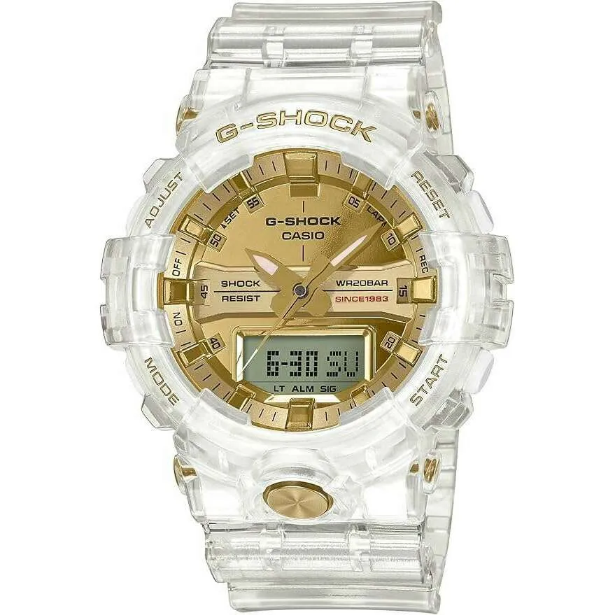 CASIO G-SHOCK GLACIER GOLD CLEAR ANALOG DIGITAL MEN WATCH GA-835E-7AJR