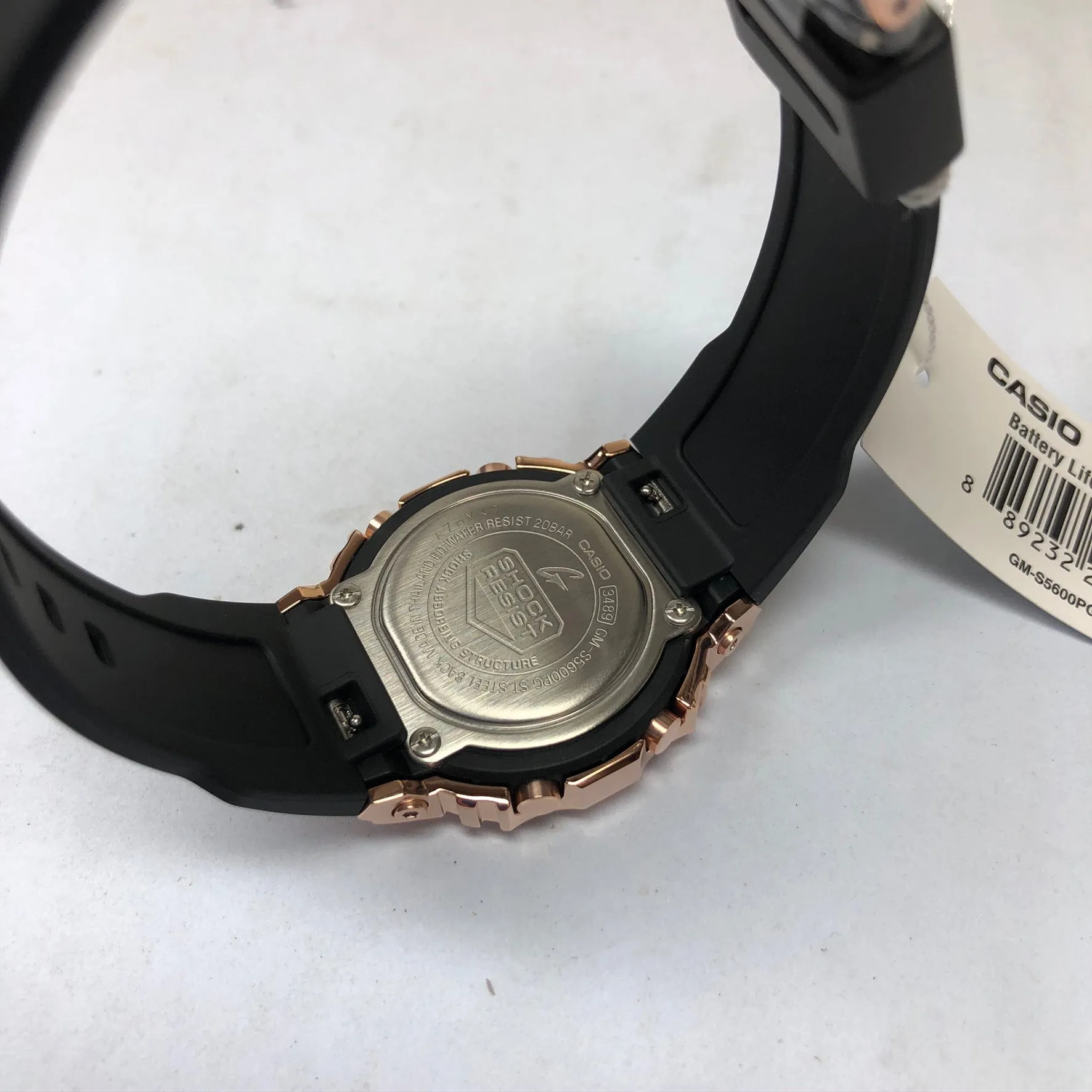 Casio G-Shock GMS Rose Gold Stainless Steel Womens Watch GMS5600PG-1
