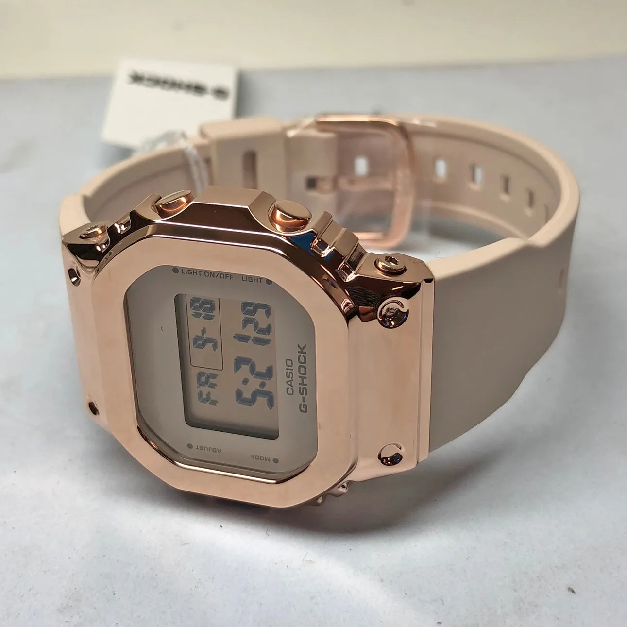 Casio G-Shock GMS Rose Gold Stainless Steel Womens Watch GMS5600PG-4