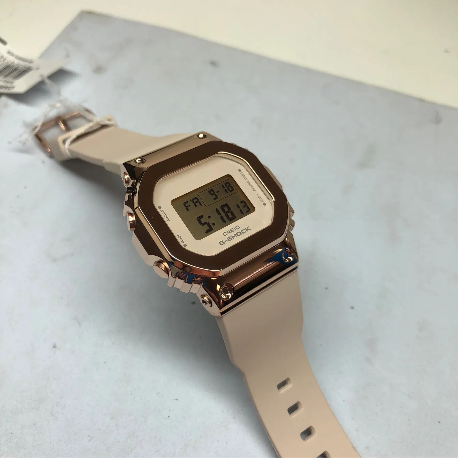 Casio G-Shock GMS Rose Gold Stainless Steel Womens Watch GMS5600PG-4