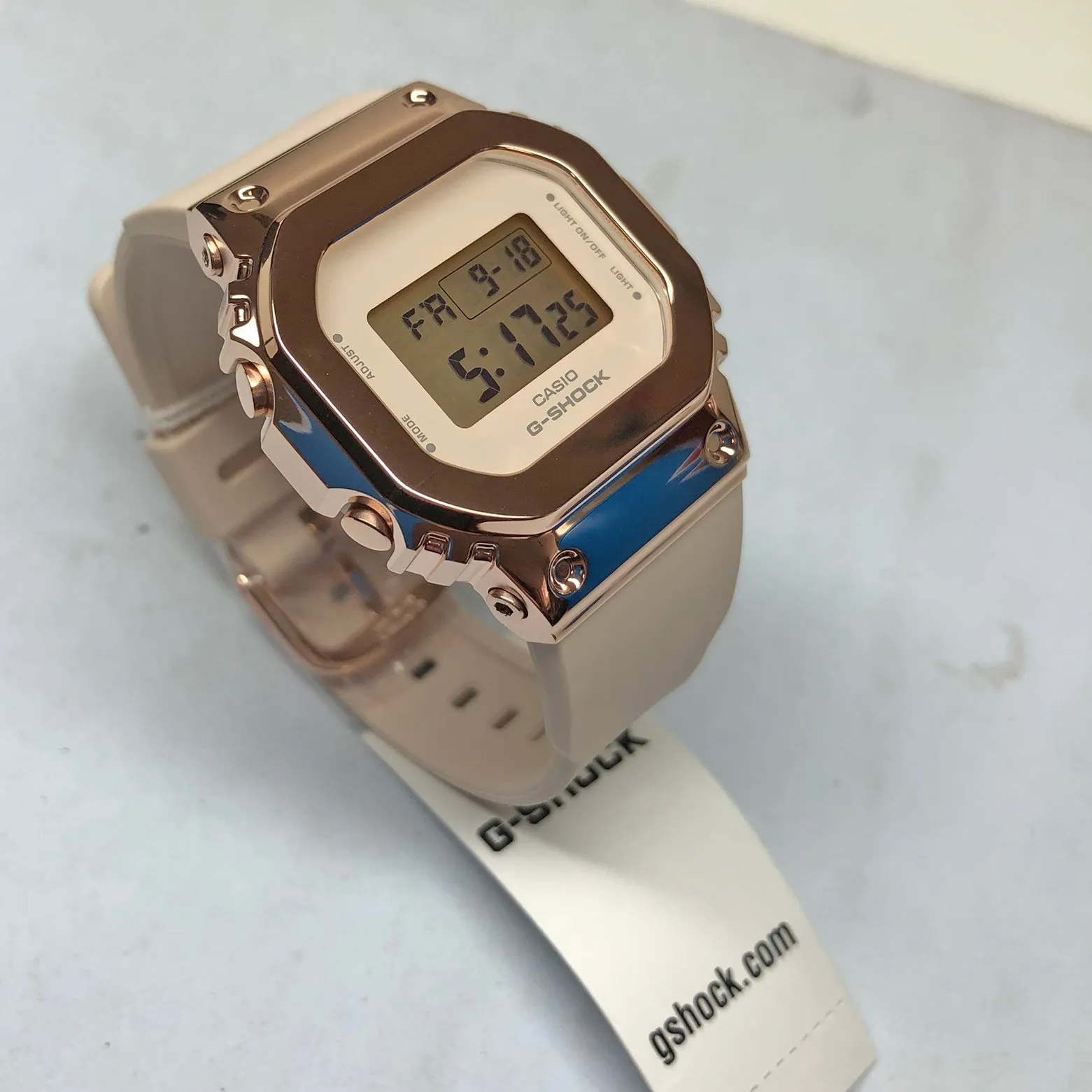 Casio G-Shock GMS Rose Gold Stainless Steel Womens Watch GMS5600PG-4