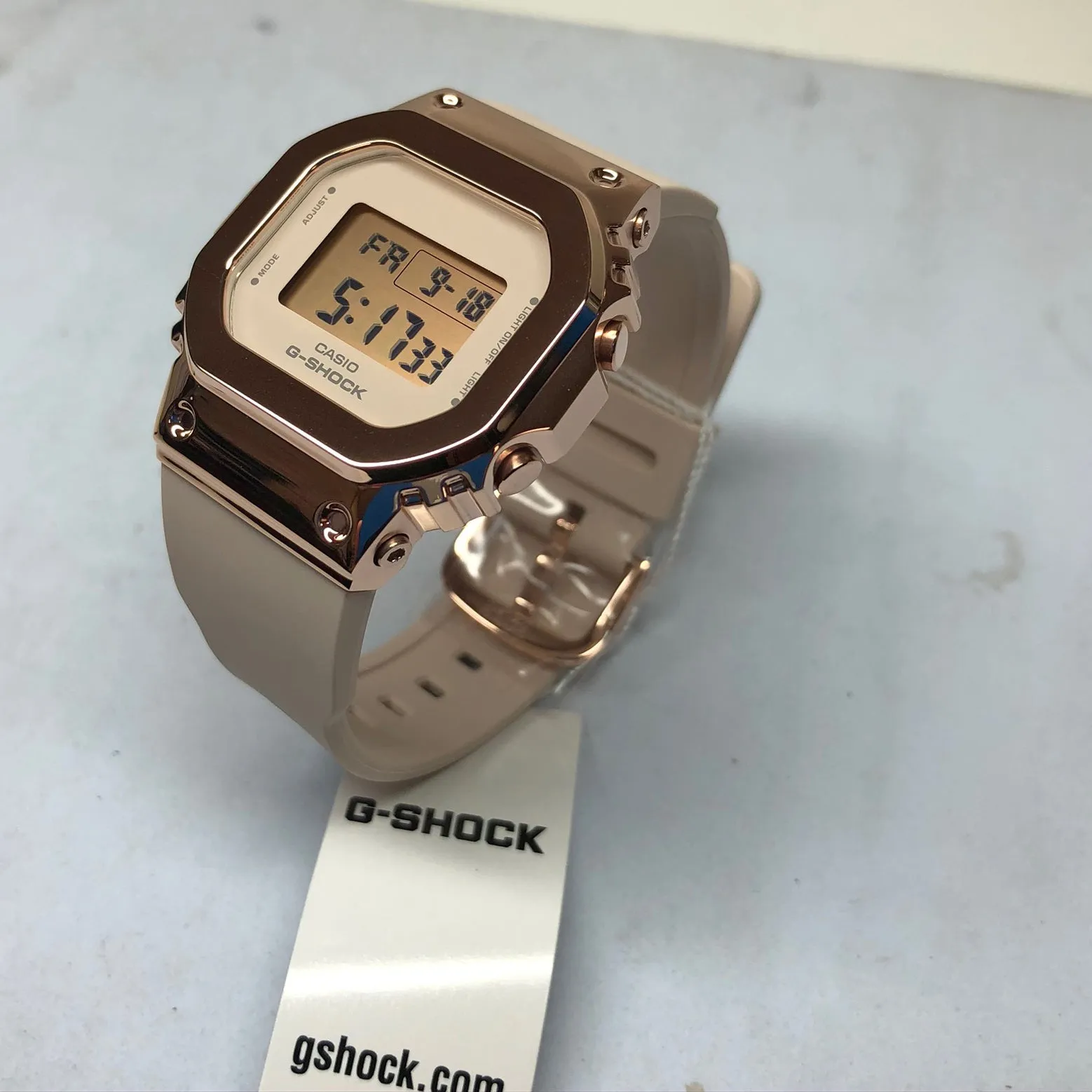 Casio G-Shock GMS Rose Gold Stainless Steel Womens Watch GMS5600PG-4