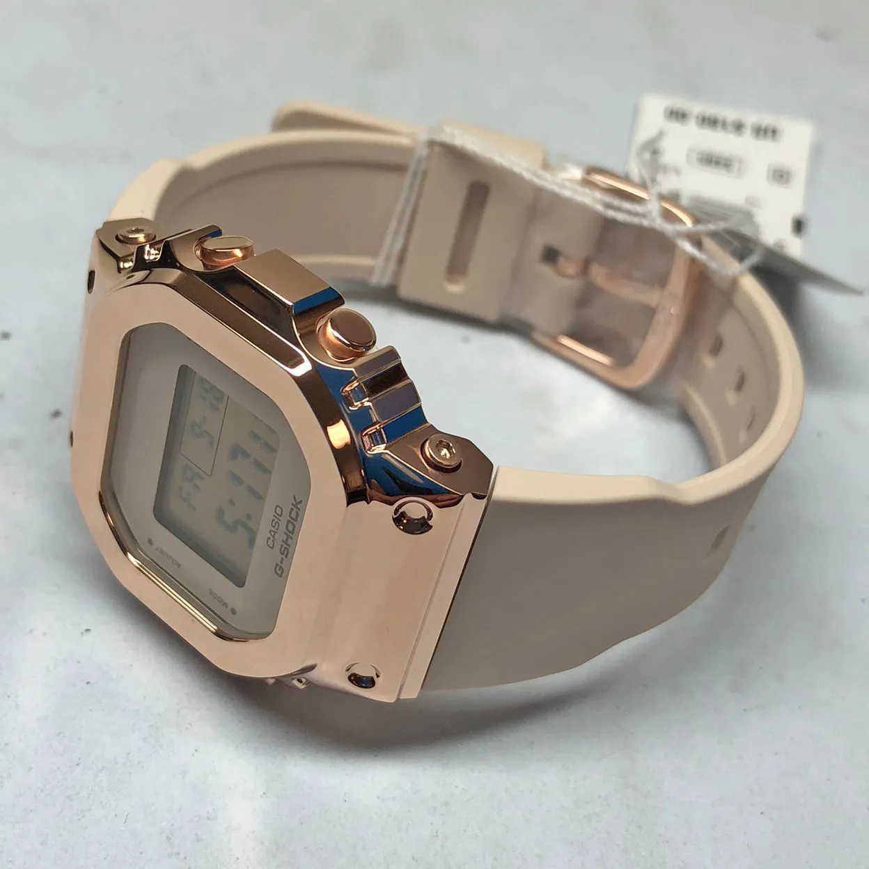 Casio G-Shock GMS Rose Gold Stainless Steel Womens Watch GMS5600PG-4