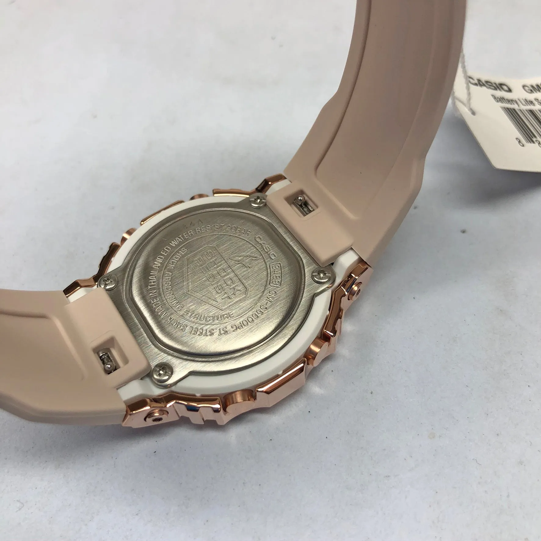 Casio G-Shock GMS Rose Gold Stainless Steel Womens Watch GMS5600PG-4