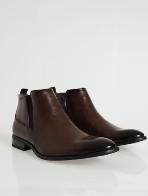 Chelsea Boot With Gusset - Brown
