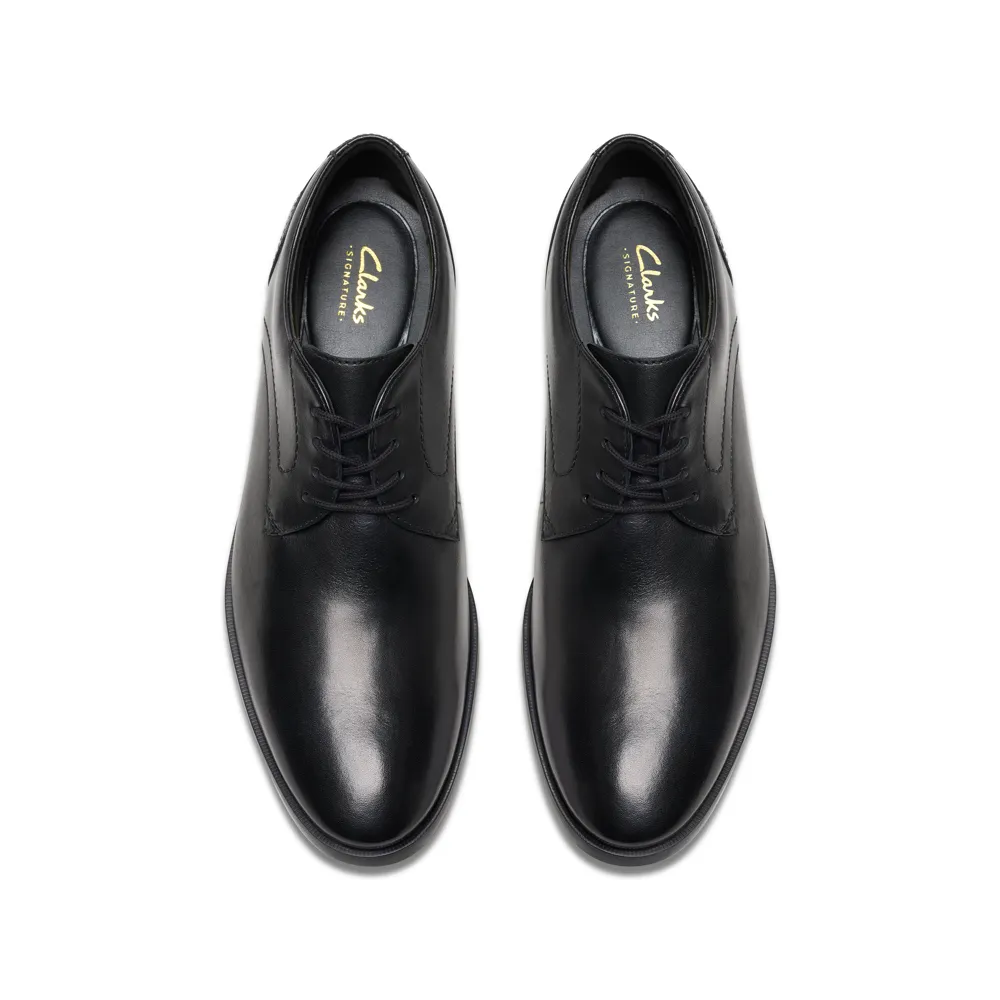 Clarks - Brandon Lace - Black Leather - Shoes