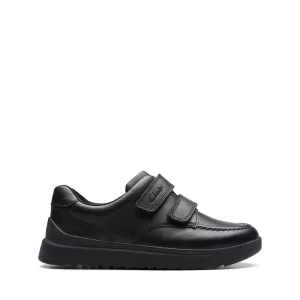 Clarks - Goal Style K - Black Leather - School Shoes