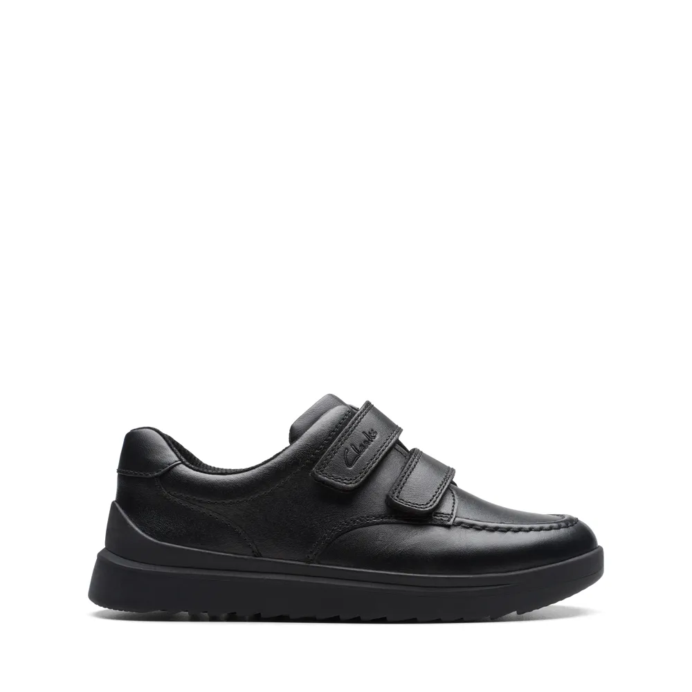 Clarks - Goal Style K - Black Leather - School Shoes