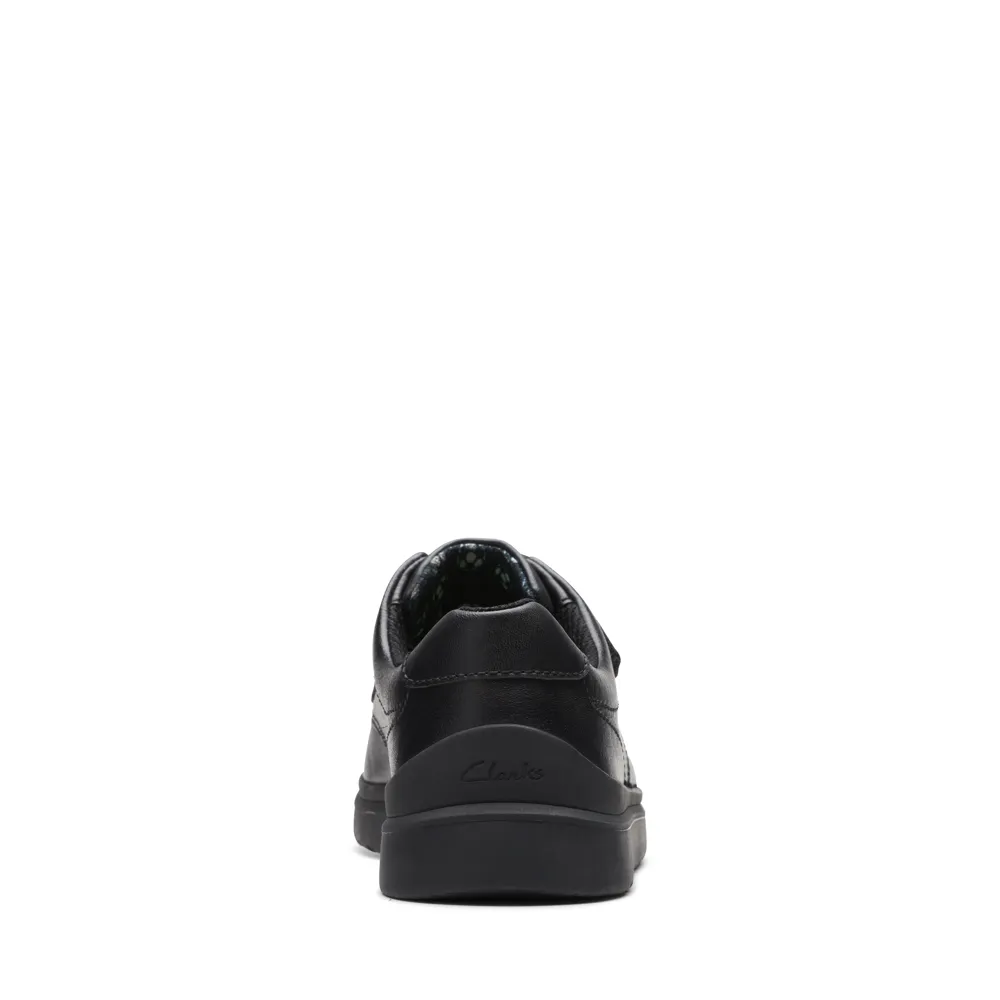 Clarks - Goal Style K - Black Leather - School Shoes