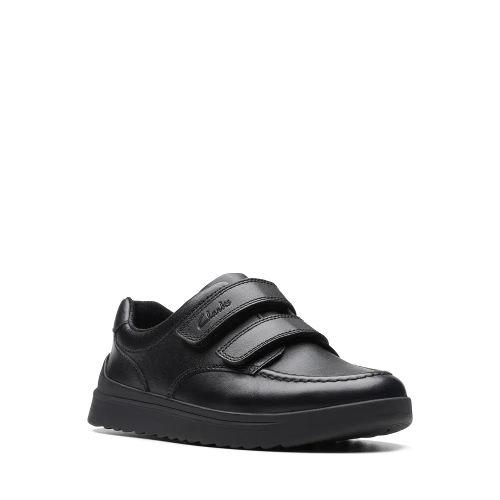 Clarks - Goal Style K - Black Leather - School Shoes