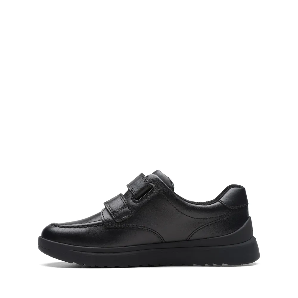 Clarks - Goal Style K - Black Leather - School Shoes