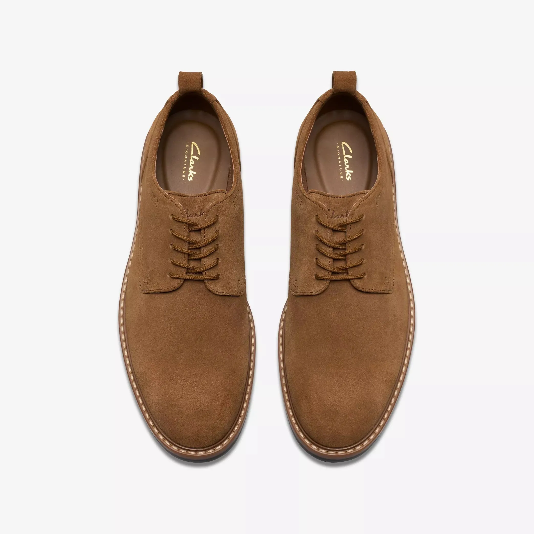 Clarks Men's Aldwin Lace Cola Suede 26178426