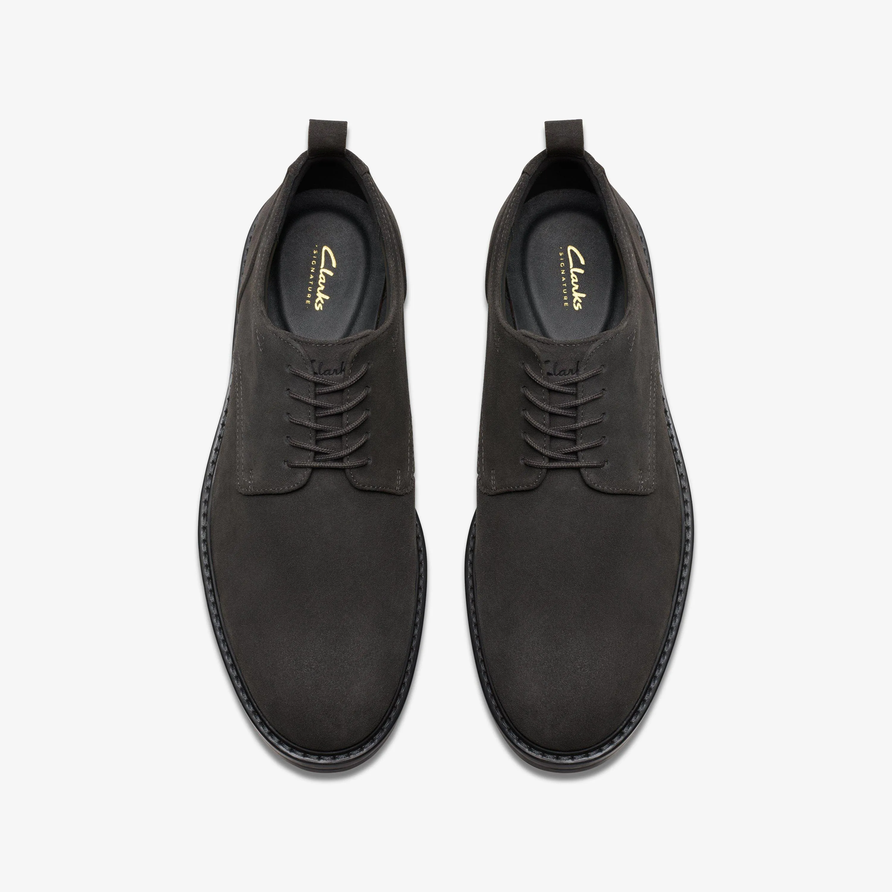 Clarks Men's Aldwin Lace Dark Grey Suede 26178427