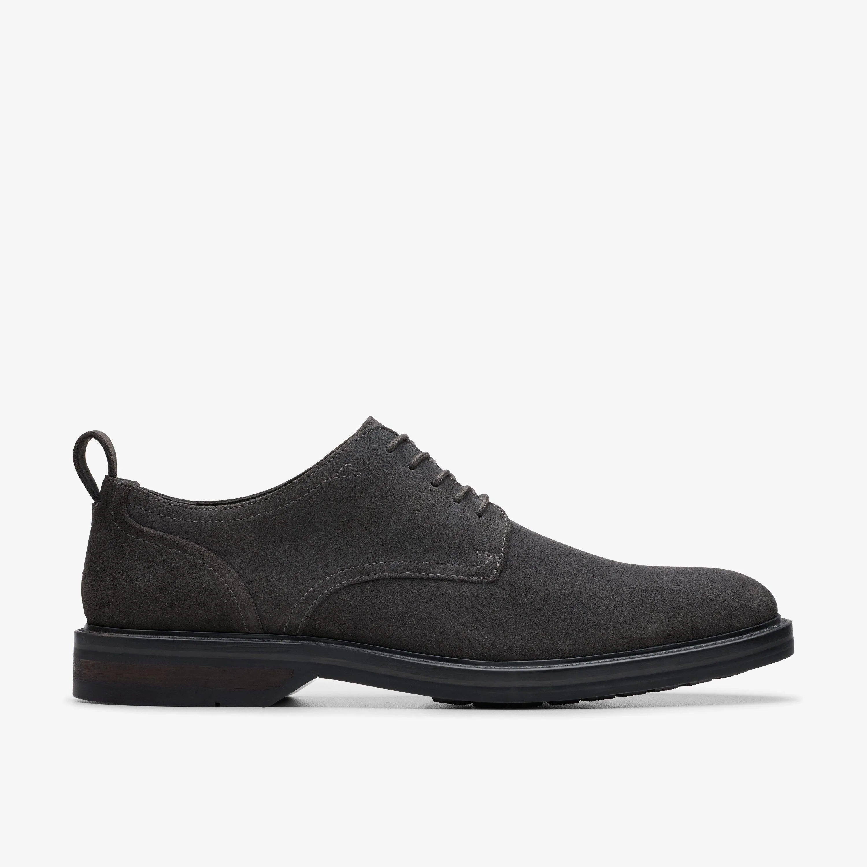 Clarks Men's Aldwin Lace Dark Grey Suede 26178427