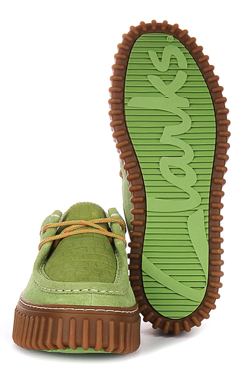 Clarks Torhill Bee In Green Suede For Women