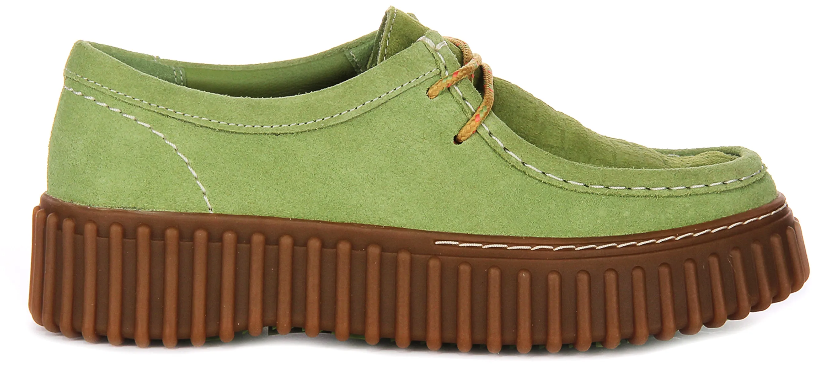 Clarks Torhill Bee In Green Suede For Women