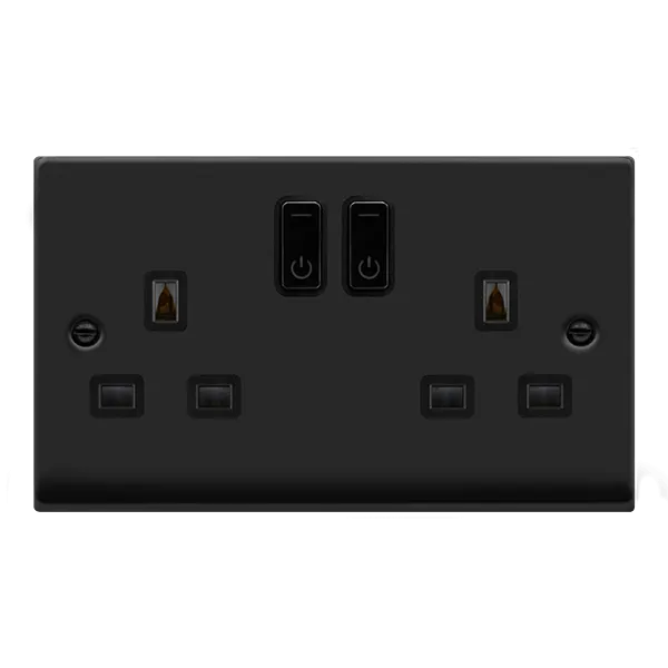 Click Deco VPMB30536BK Victorian Ingot 13A 2G RF Smart Socket - Matt Black (Black)