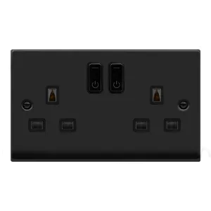 Click Deco VPMB30536BK Victorian Ingot 13A 2G RF Smart Socket - Matt Black (Black)