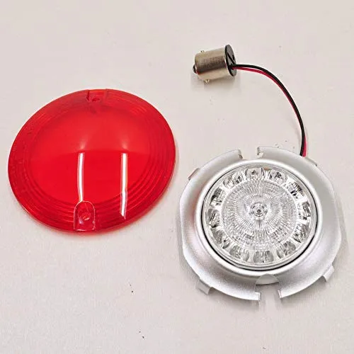 Custom Dynamics ProBEAM Dynamic RINGZ Rear Flat RED LED Turn Signals with Red Lenses for 1156 Bulbs on Harley Models