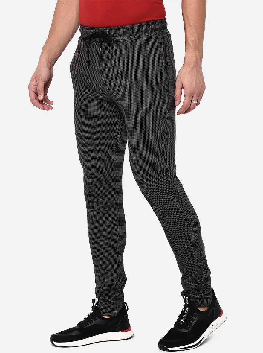 Dark Grey Solid Regular Fit Track Pant | JadeBlue