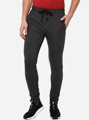 Dark Grey Solid Regular Fit Track Pant | JadeBlue
